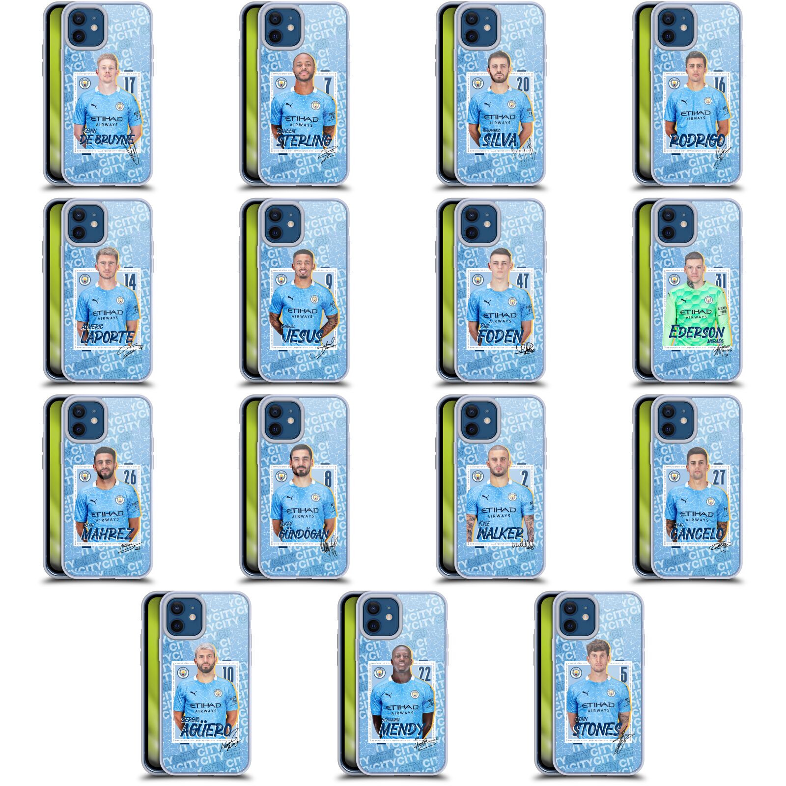 公式ライセンス Manchester City Man City FC 2020/21 ファースト・チーム ソフトジェルケース Apple iPhone 電話 マンチェスター・シティ マンチェスター シティ マンC UEFA サポーター サッ…