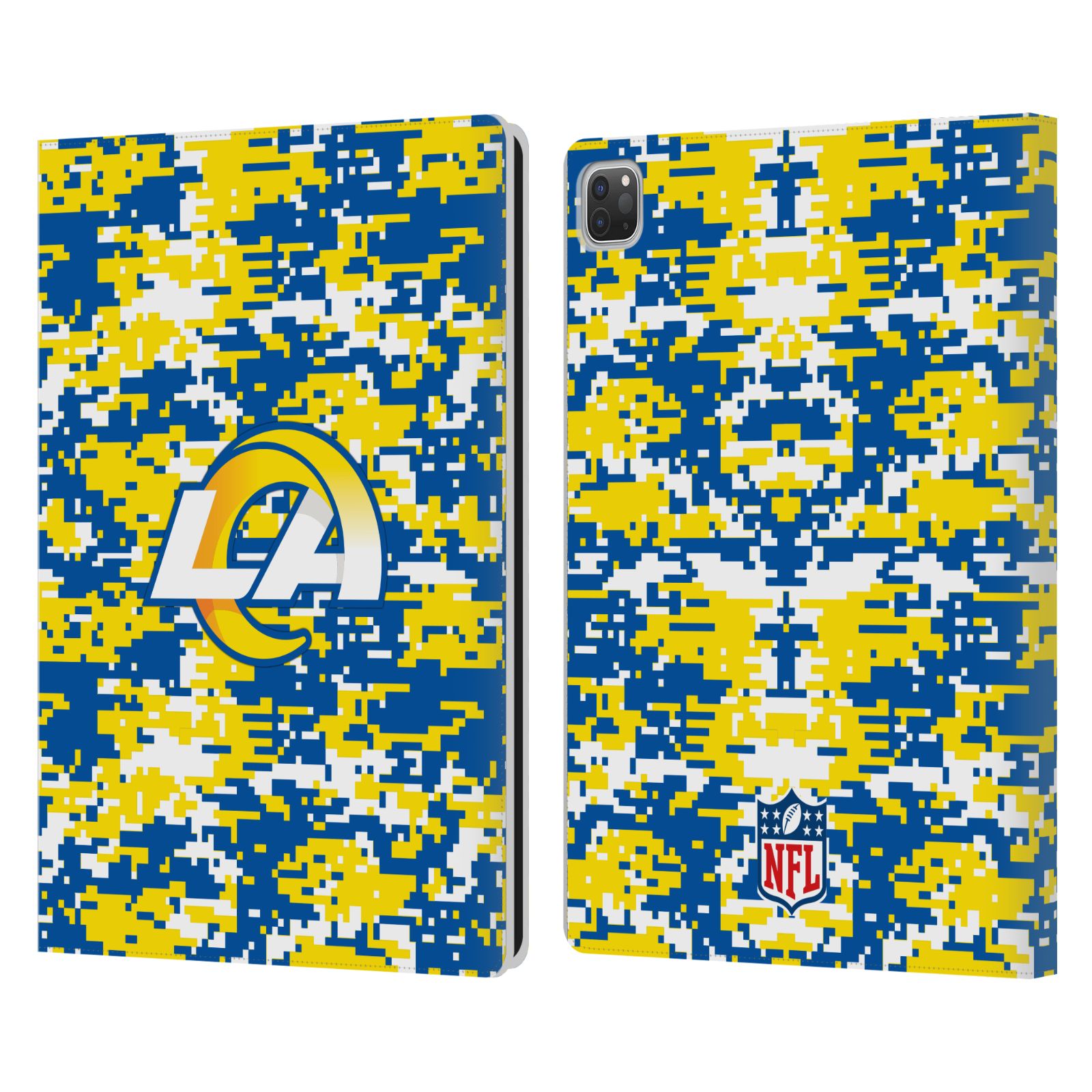 公式ライセンス NFL Los Angeles Rams Graphics レザー手帳型ウォレットタイプケース Apple iPad スマホケース