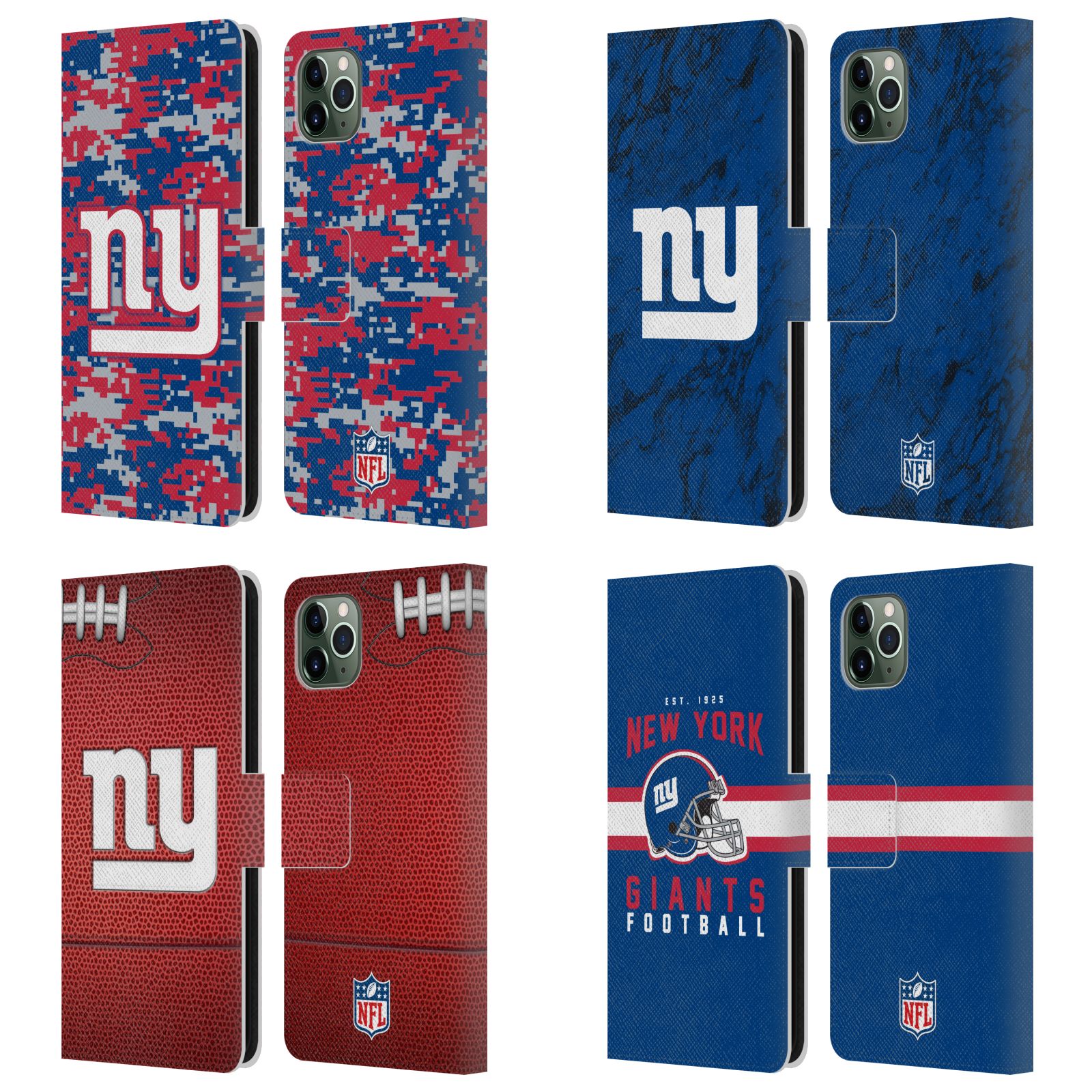 公式ライセンス NFL New York Giants Graphics レザー手帳型ウォレットタイプケース Apple iPhone 電話 スマホケース 全機種対応 グッズ
