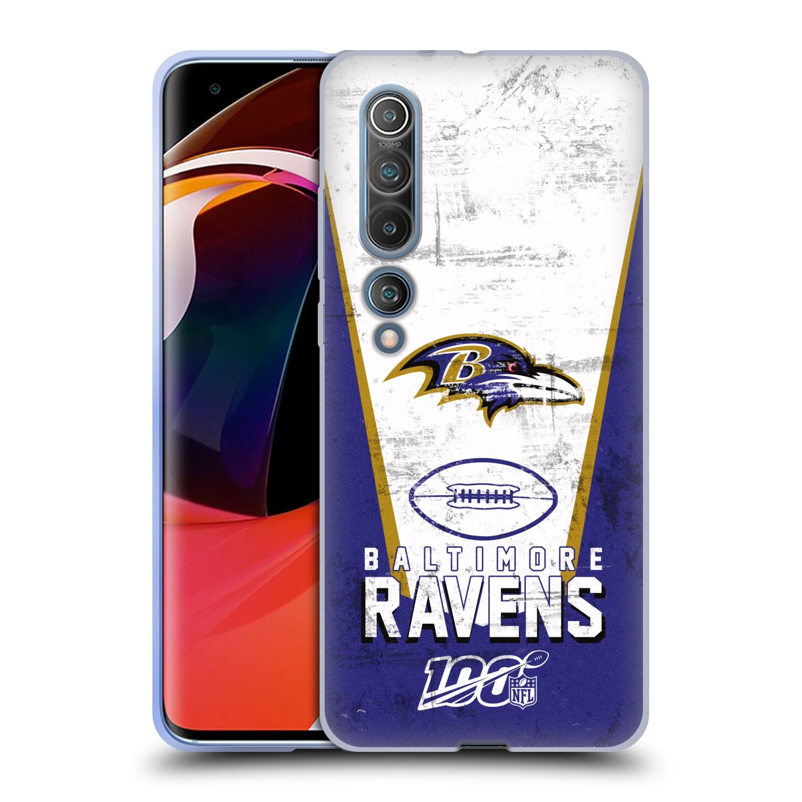 公式ライセンス NFL Baltimore Ravens Logo Art ソフトジェルケース Xiaomi 電話 スマホケース