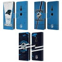 公式ライセンス NFL Carolina Panthers Logo Art レザー手帳型ウォレットタイプケース Sony 電話 1 スマホケース 全機種対応 グッズ