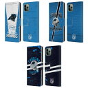 公式ライセンス NFL Carolina Panthers Logo Art レザー手帳型ウォレットタイプケース Apple iPhone 電話 スマホケース 全機種対応 グッズ