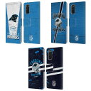 公式ライセンス NFL Carolina Panthers Logo Art レザー手帳型ウォレットタイプケース Samsung 電話 1 スマホケース 全機種対応 グッズ