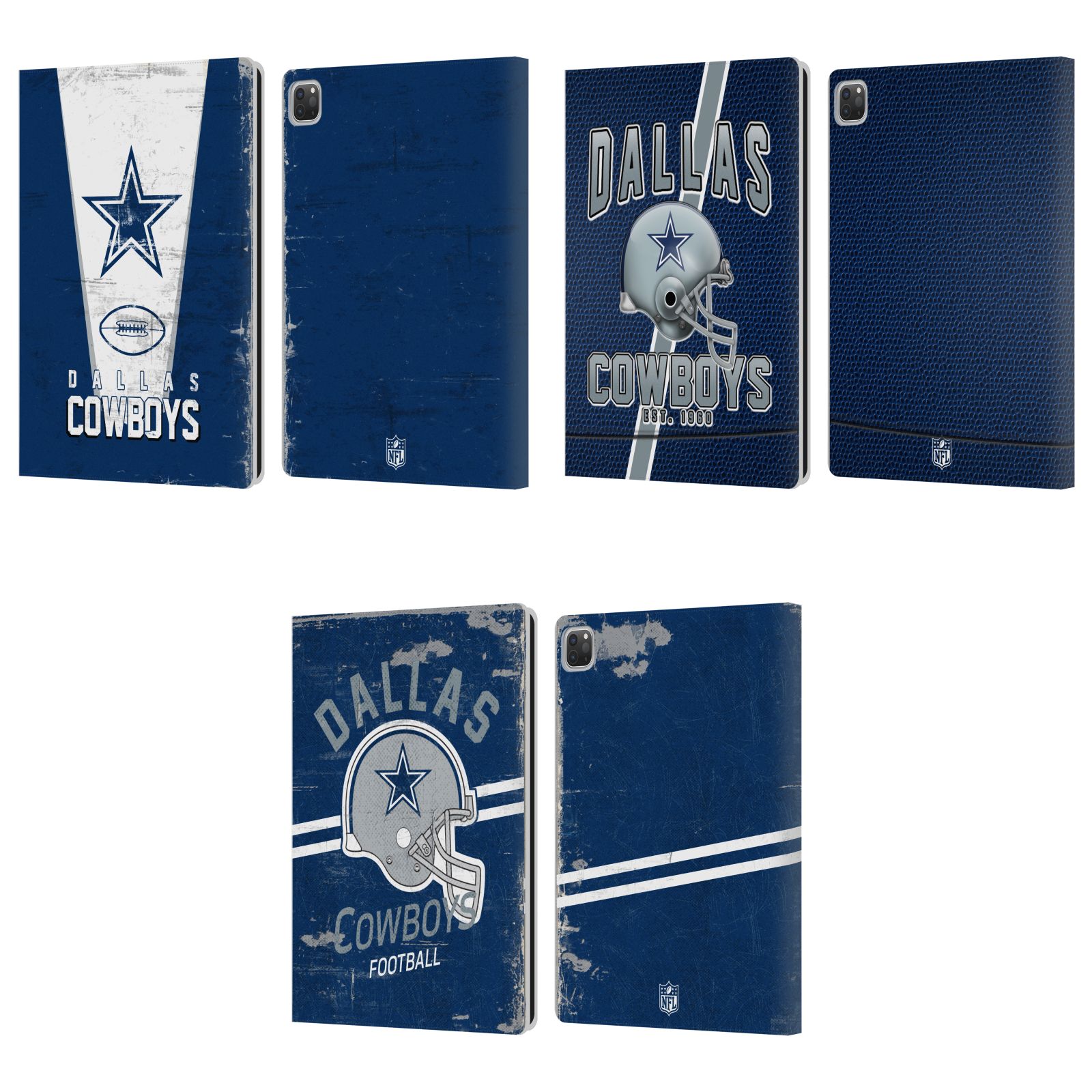 公式ライセンス NFL Dallas Cowboys Logo Art レザー手帳型ウォレットタイプケース Apple iPad スマホケース