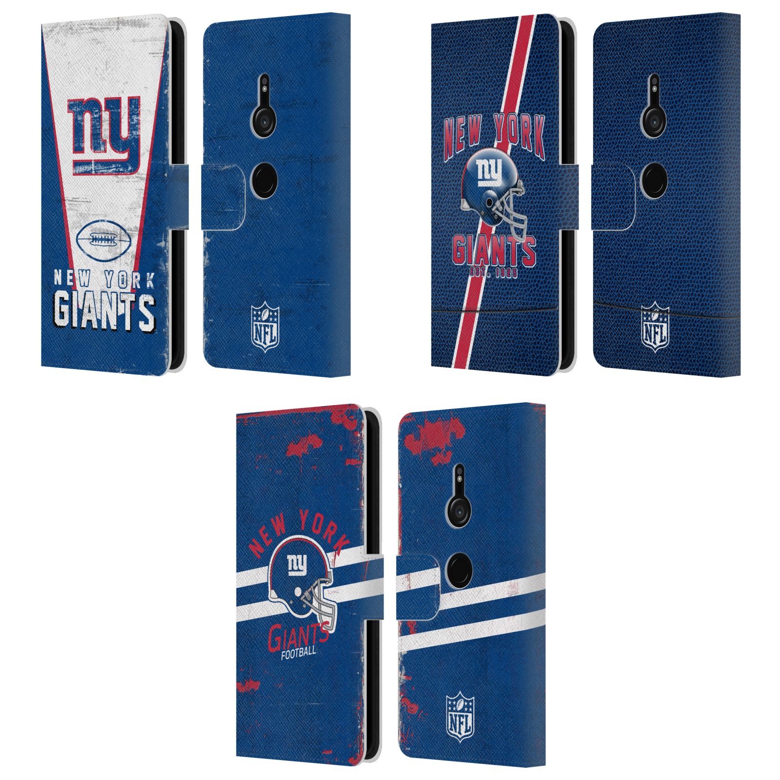 公式ライセンス NFL New York Giants Logo Art レザー手帳型ウォレットタイプケース Sony 電話 1 スマホケース 全機種対応 グッズ