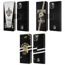 公式ライセンス NFL New Orleans Saints Logo Art レザー手帳型ウォレットタイプケース Apple iPhone 電話 スマホケース 全機種対応 グッズ