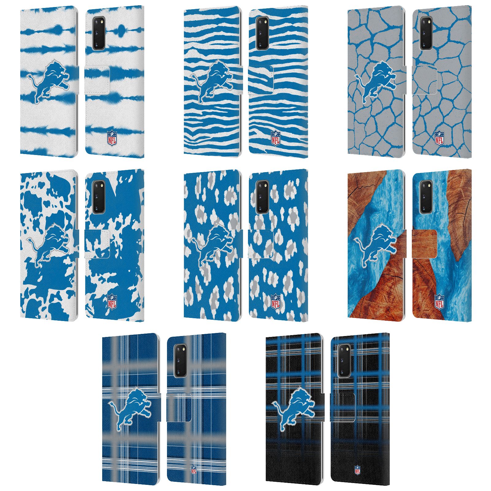 公式ライセンス NFL デトロイト・ライオンズ　アート レザー手帳型ウォレットタイプケース Samsung 電話 1 スマホケース 全機種対応 グッズ