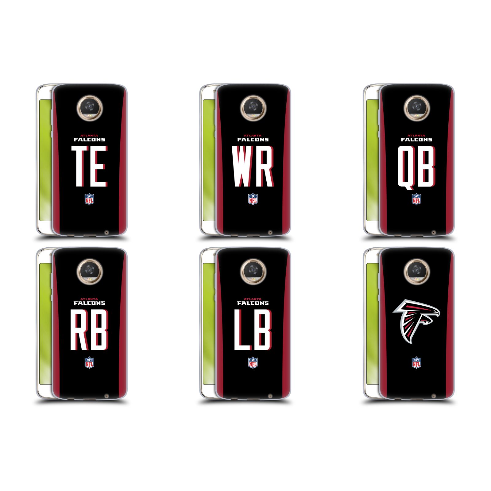 公式ライセンス NFL アトランタ・ファルコンズ・ポジション＆ロゴ ソフトジェルケース Motorola 電話 スマホケース 全機種対応 グッズ ワイヤレス充電 対応 Qiワイヤレス充電 Qi充電