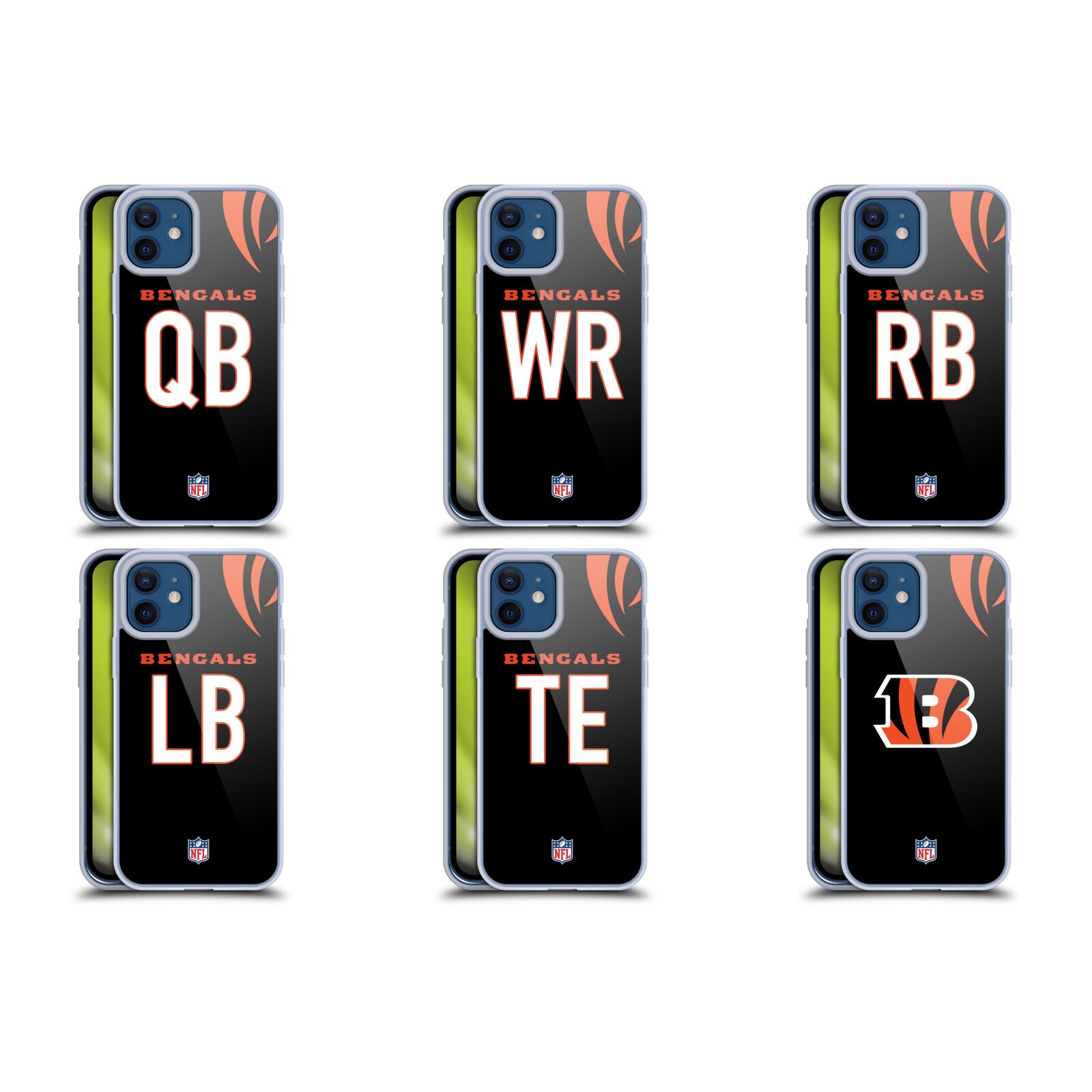 公式ライセンス NFL シンシナティ・ベンガルズ・ポジション＆ロゴ ソフトジェルケース Apple iPhone 電話 スマホケース 全機種対応 グッズ ワイヤレス充電 対応 Qiワイヤレス充電 Qi充電