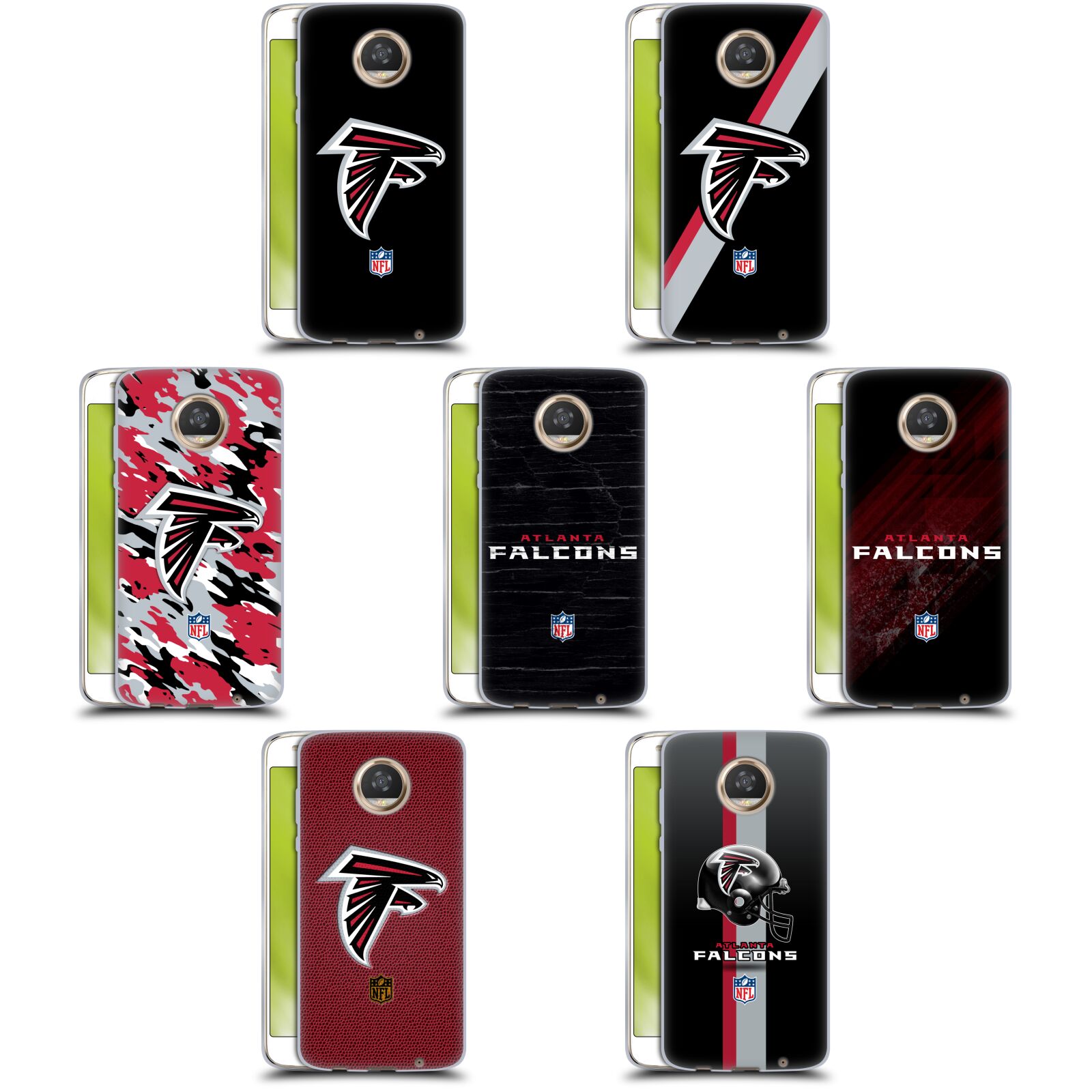 公式ライセンス NFL アトランタ・ファルコンズ ロゴ ソフトジェルケース Motorola 電話 スマホケース 全機種対応 グッズ ワイヤレス充電 対応 Qiワイヤレス充電 Qi充電