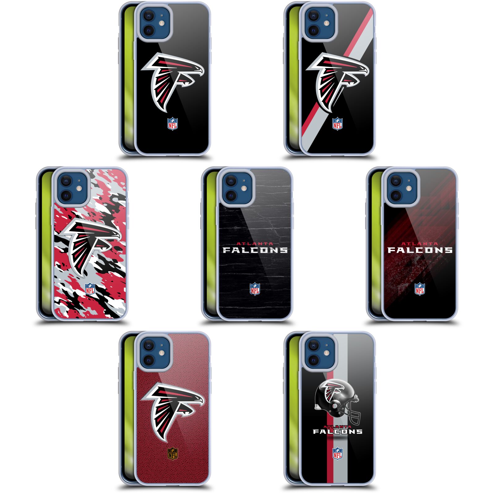 公式ライセンス NFL アトランタ・ファルコンズ ロゴ ソフトジェルケース Apple iPhone 電話 スマホケース 全機種対応 グッズ ワイヤレス充電 対応 Qiワイヤレス充電 Qi充電