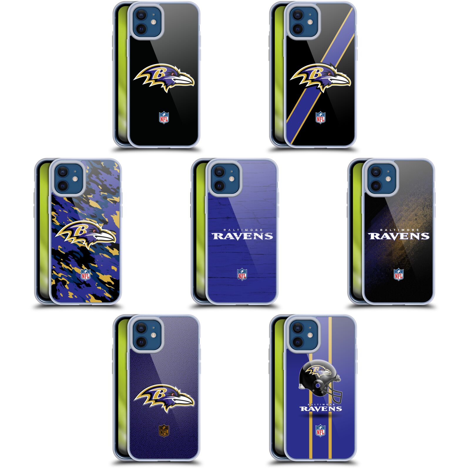 公式ライセンス NFL ボルティモア・レイブンズ ロゴ ソフトジェルケース Apple iPhone 電話 スマホケース 全機種対応 グッズ ワイヤレス充電 対応 Qiワイヤレス充電 Qi充電
