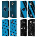 公式ライセンス NFL Carolina Panthers Artwork レザー手帳型ウォレットタイプケース Motorola 電話 スマホケース 全機種対応 グッズ