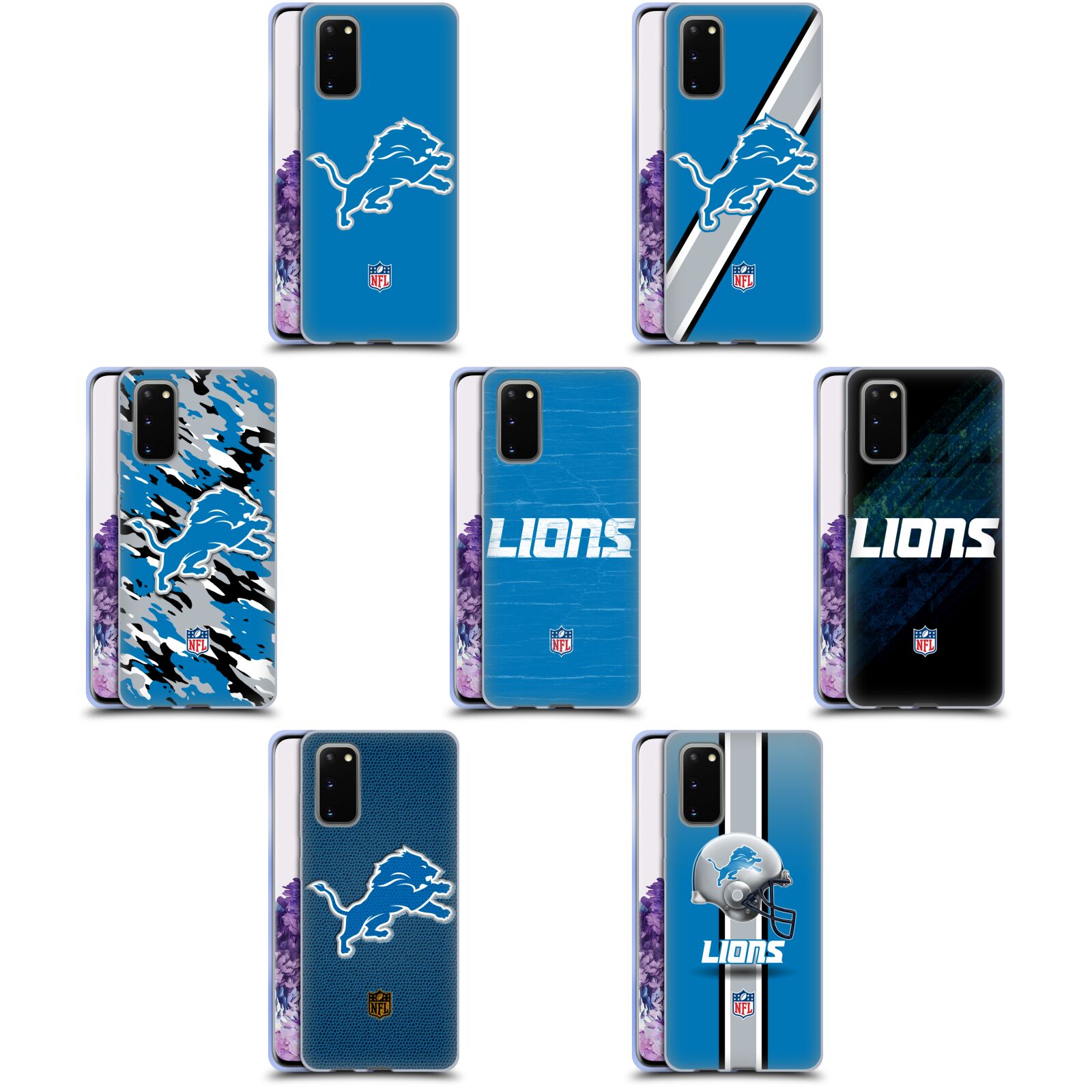 公式ライセンス NFL デトロイト・ライオンズ ロゴ ソフトジェルケース Samsung 電話 1 スマホケース 全機種対応 グッズ ワイヤレス充電 対応 Qiワイヤレス充電 Qi充電