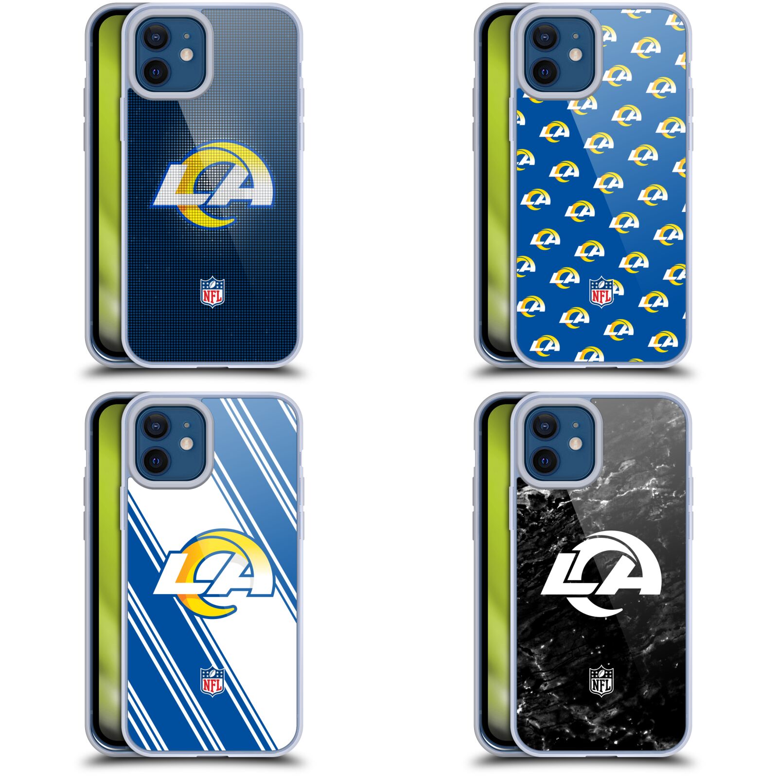 公式ライセンス NFL Los Angeles Rams Artwork ソフトジェルケース Apple iPhone 電話 スマホケース