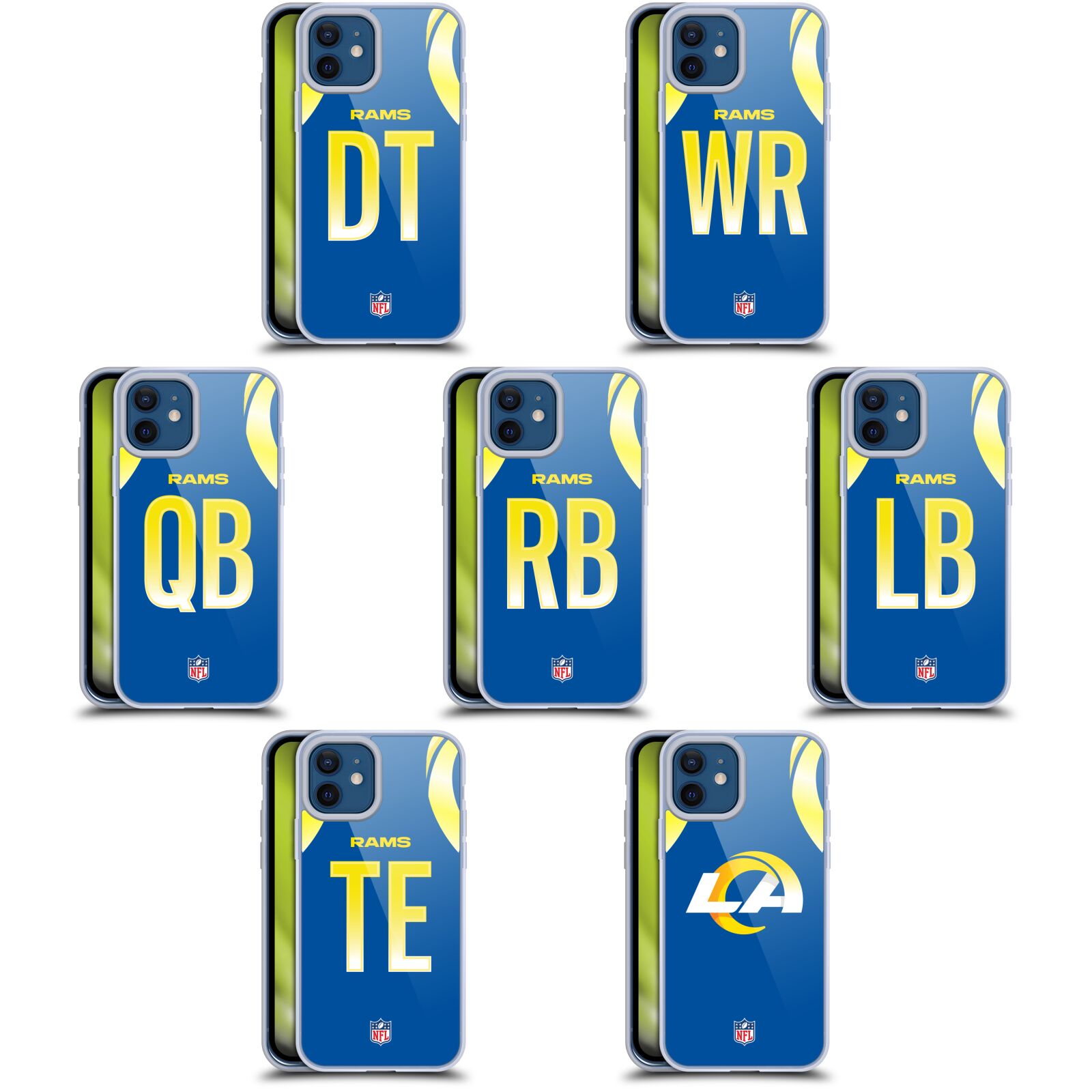 公式ライセンス NFL ロサンゼルス・ラムズ・ポジション＆ロゴ ソフトジェルケース Apple iPhone 電話 スマホケース 全機種対応 グッズ ワイヤレス充電 対応 Qiワイヤレス充電 Qi充電