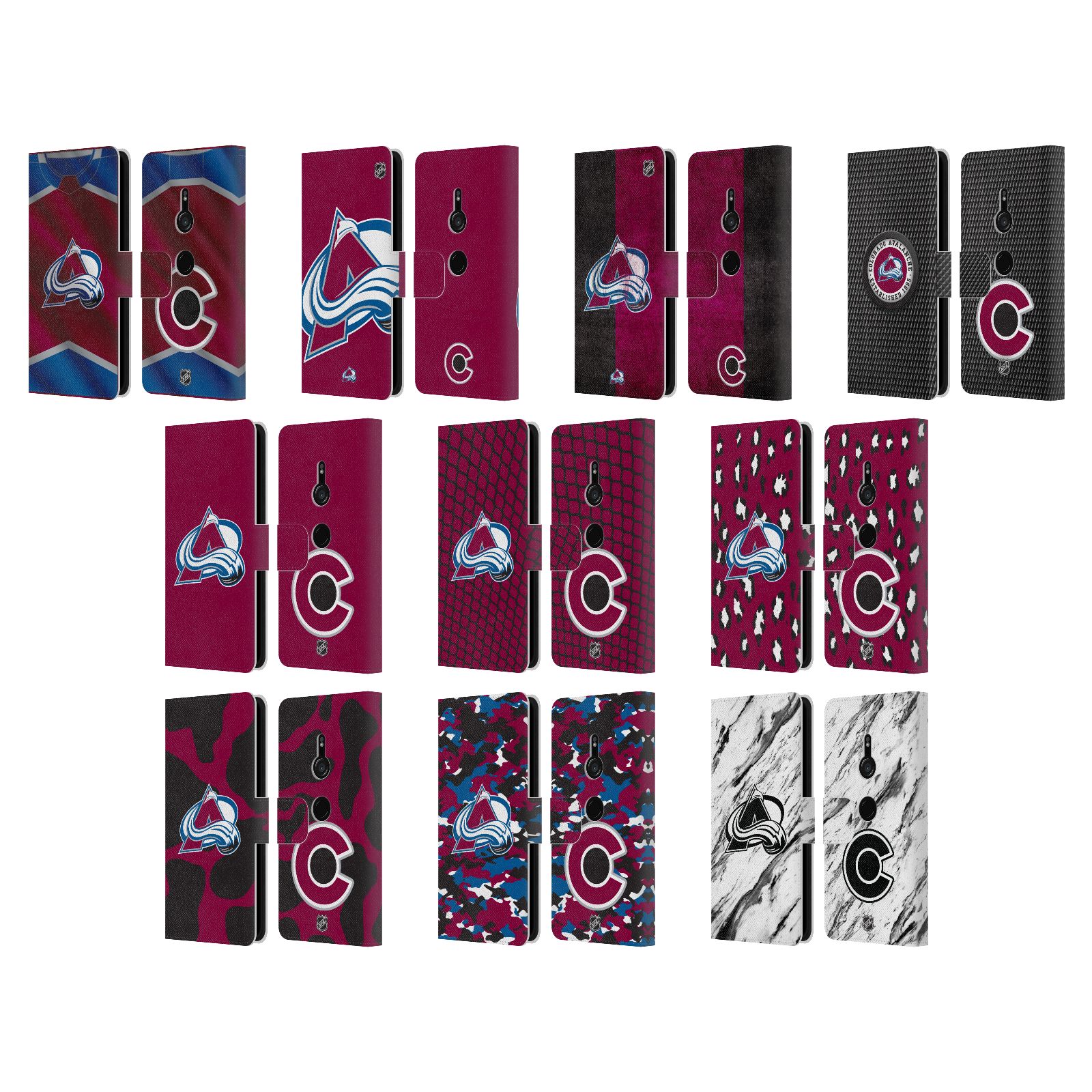公式ライセンス NHL コロラド・アヴァランチ レザー手帳型ウォレットタイプケース Sony 電話 1 スマホケース 全機種対応 グッズ