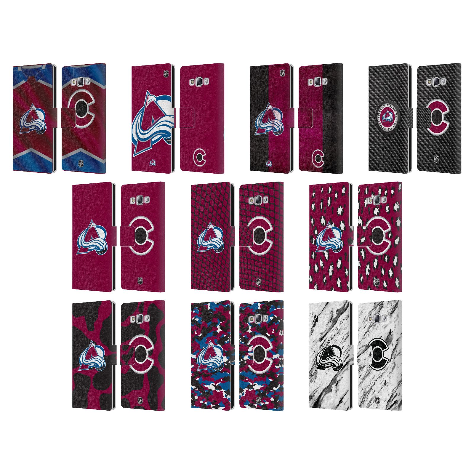 公式ライセンス NHL コロラド・アヴァランチ レザー手帳型ウォレットタイプケース Samsung 電話 3 スマホケース 全機種対応 グッズ