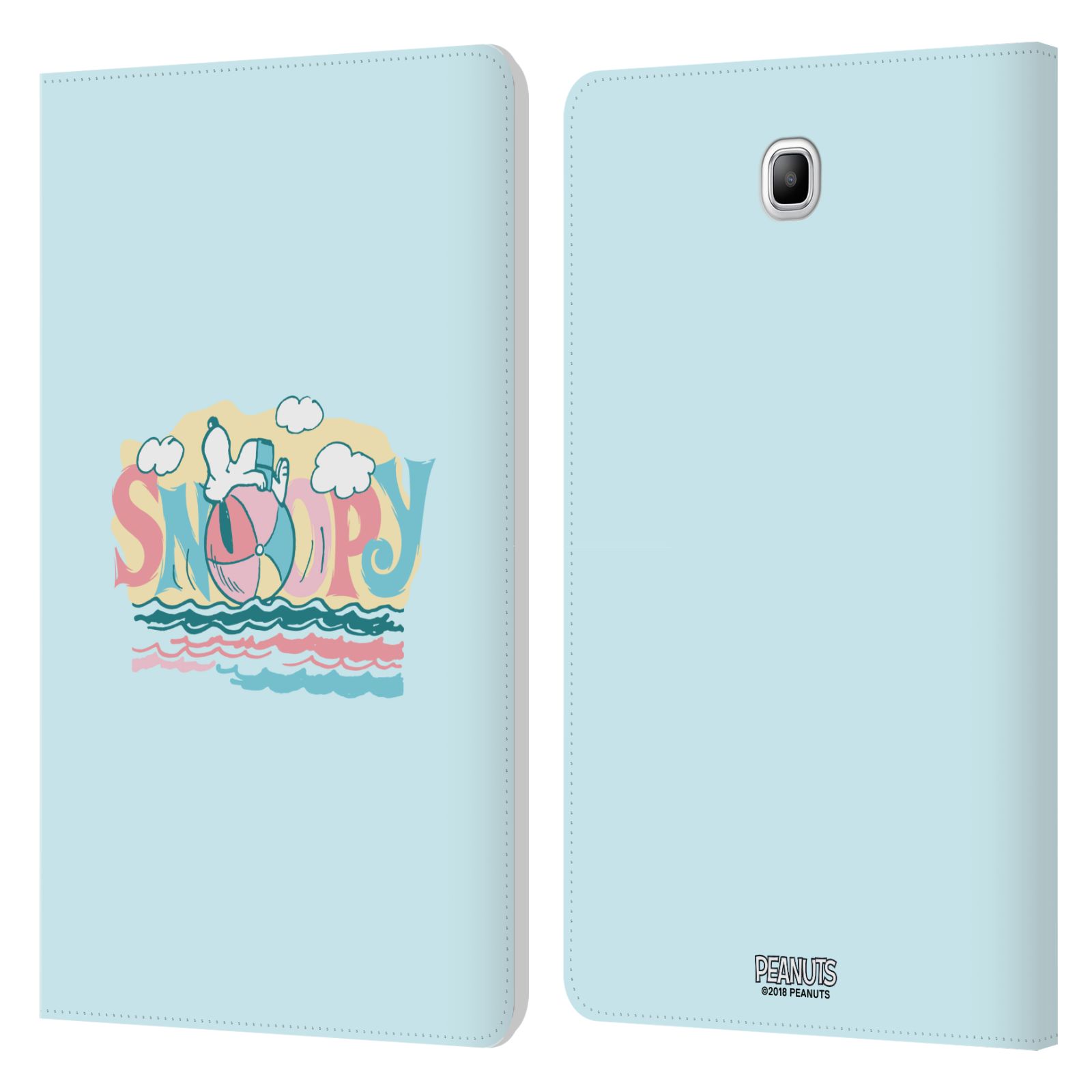 公式ライセンス Peanuts Beach Bum Snoopy レザー手帳型ウォレットタイプケース Samsung Galaxy タブレット スマホケース