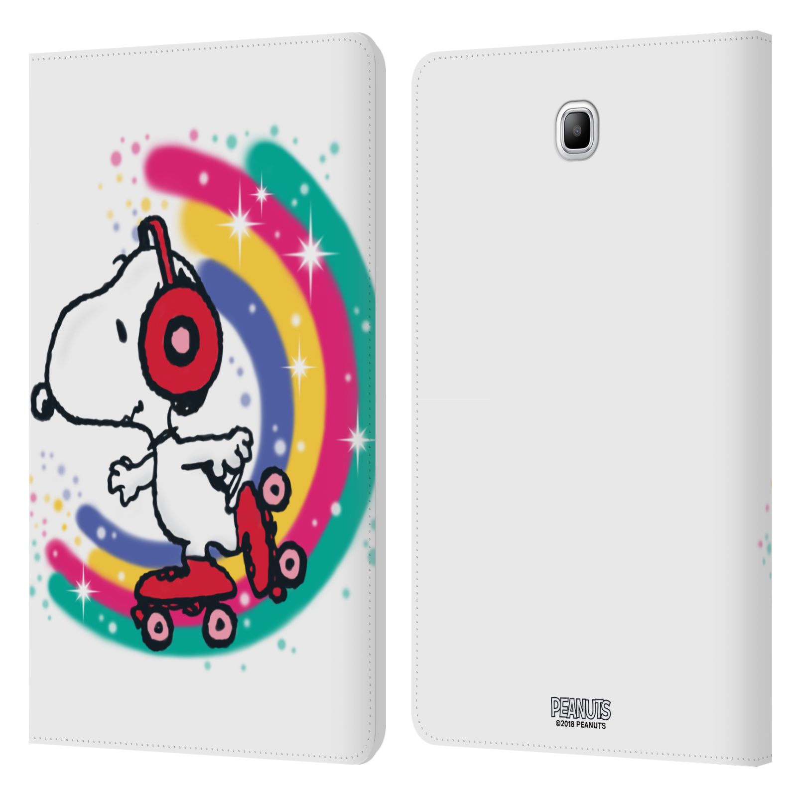 公式ライセンス Peanuts Snoopy ブロードウォーク・エアブラシ レザー手帳型ウォレットタイプケース Samsung Galaxy タブレット スマホケース