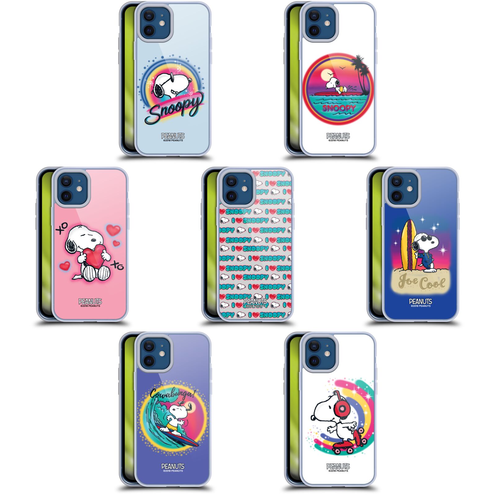 公式ライセンス Peanuts Snoopy ブロードウォーク・エアブラシ ソフトジェルケース Apple iPhone 電話 スヌーピー ウッドストック チャーリーブラウン チャーリー・ブラウン スマホケース グッズ