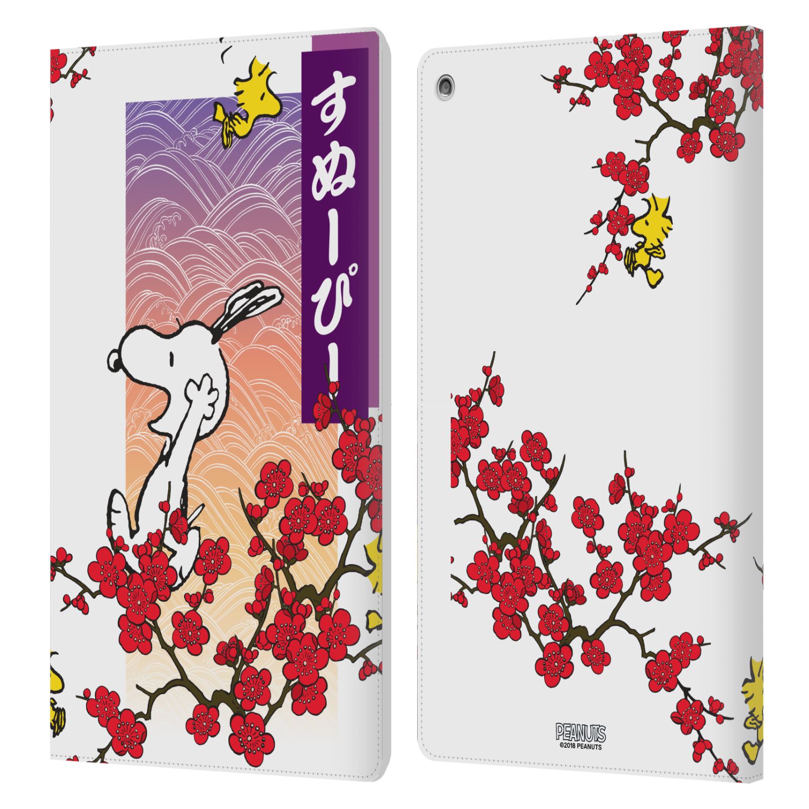 公式ライセンス Peanuts Oriental Snoopy レザー手帳型ウォレットタイプケース Amazon Fire スマホケース