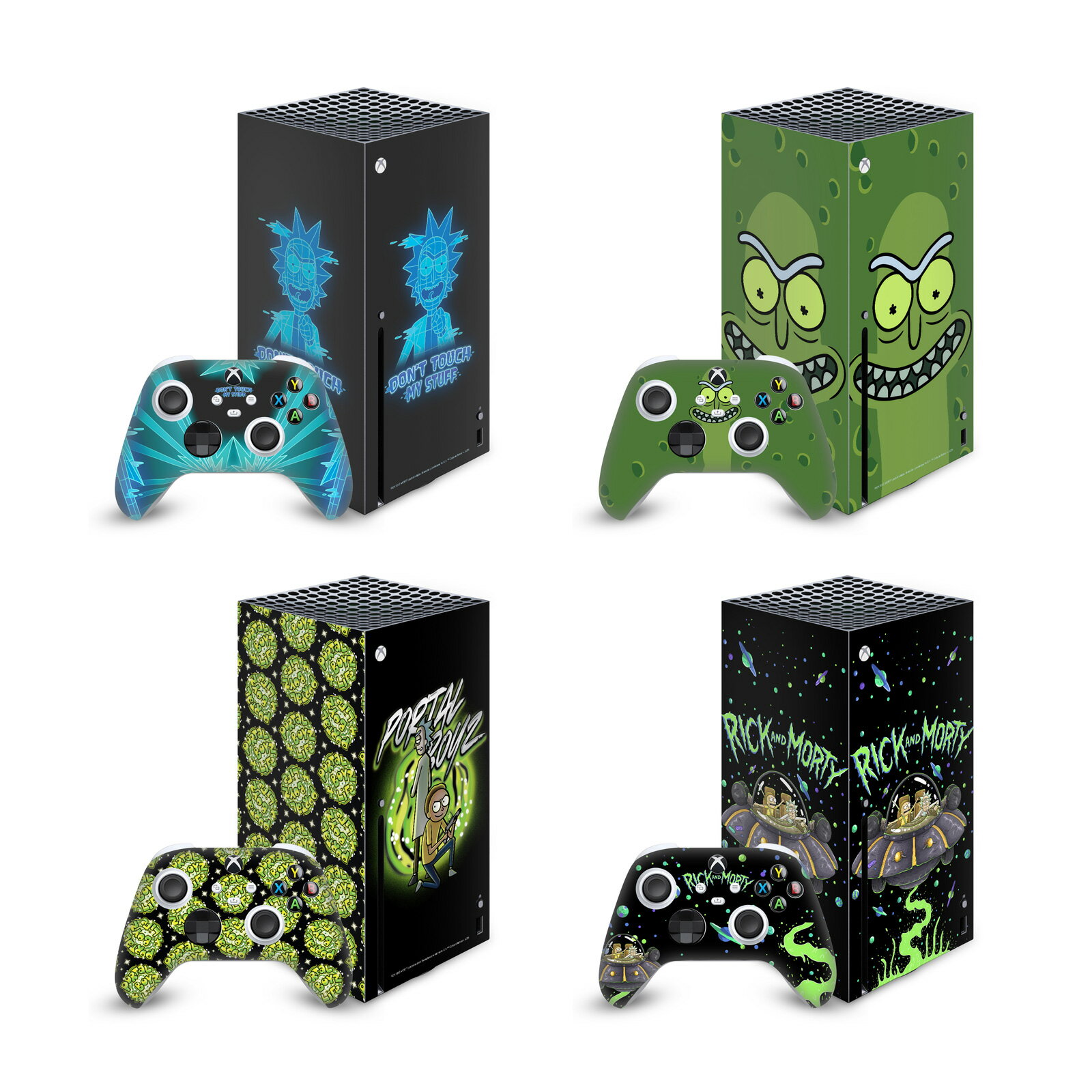 公式ライセンス Rick And Morty グラフィック マット加工　ビニールステッカー スキン　転写シール Xbox Series X/S One X One S スマホケース 全機種対応 グッズ ジョイコン スイッチカバー 任天堂