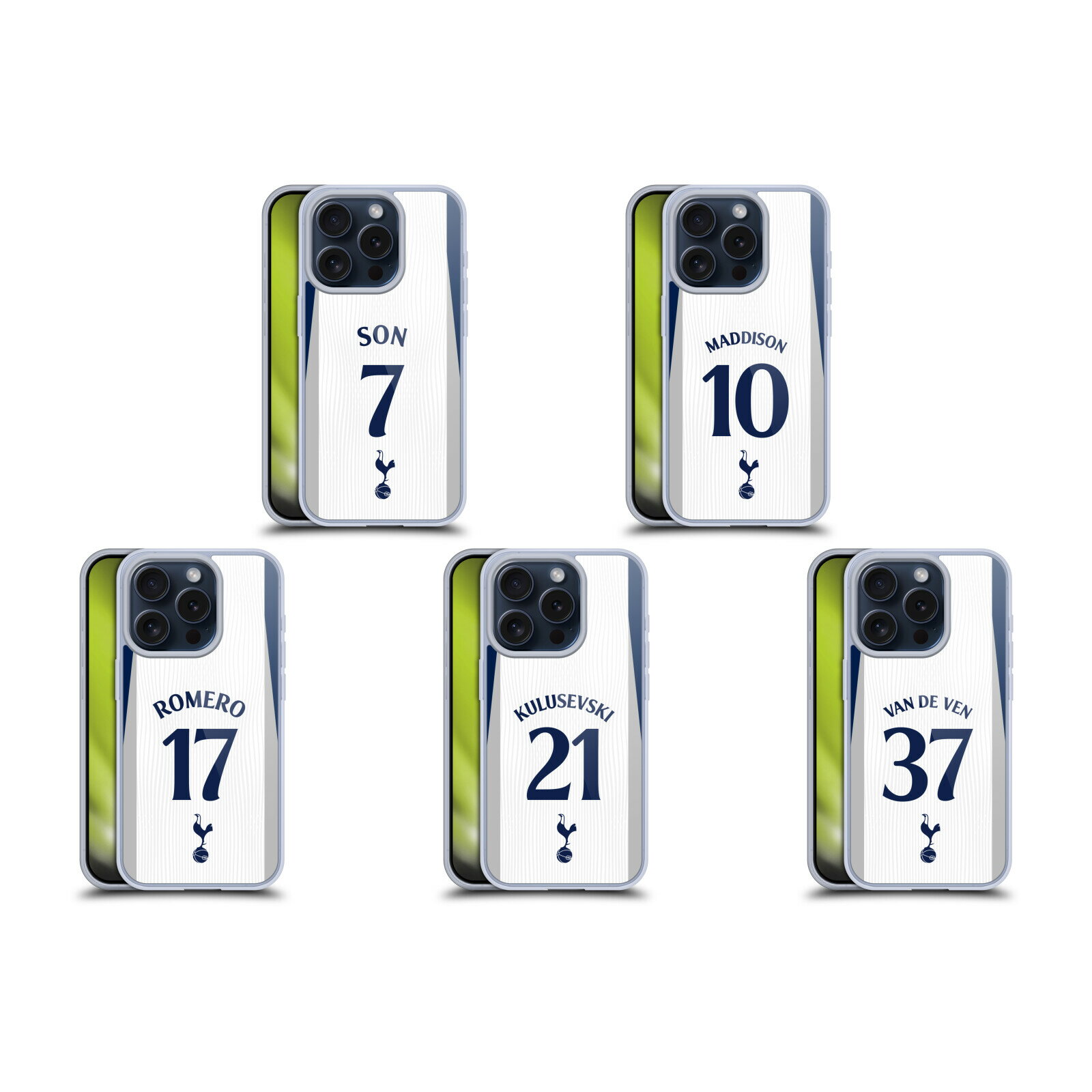 公式ライセンス Tottenham Hotspur F.C. 2025/26 プレイヤーズ・ホームキット ソフトTPUケース Apple iPhone 電話 スマホケース 全機種対応 グッズ ワイヤレス充電 対応 Qiワイヤレス充電 Qi充電 ハリー ケイン