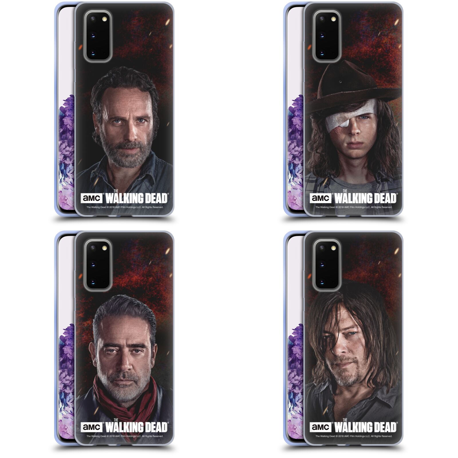 公式ライセンス AMC The Walking Dead シーズン8 ポートレート ソフトジェルケース Samsung 電話 1 スマホケース 全機種対応 グッズ ワイヤレス充電 対応 Qiワイヤレス充電 Qi充電