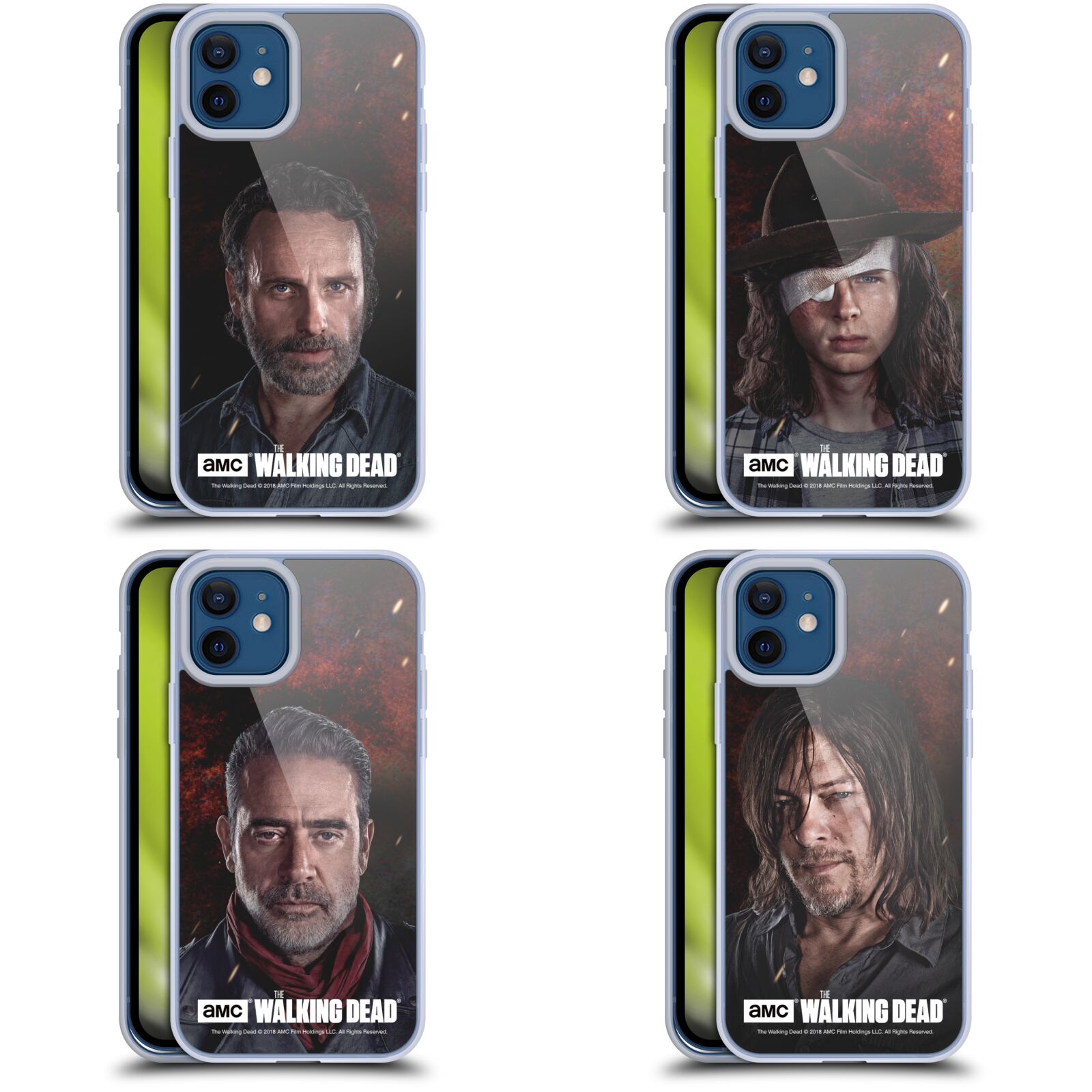 公式ライセンス AMC The Walking Dead シーズン8 ポートレート ソフトジェルケース Apple iPhone 電話 スマホケース 全機種対応 グッズ ワイヤレス充電 対応 Qiワイヤレス充電 Qi充電