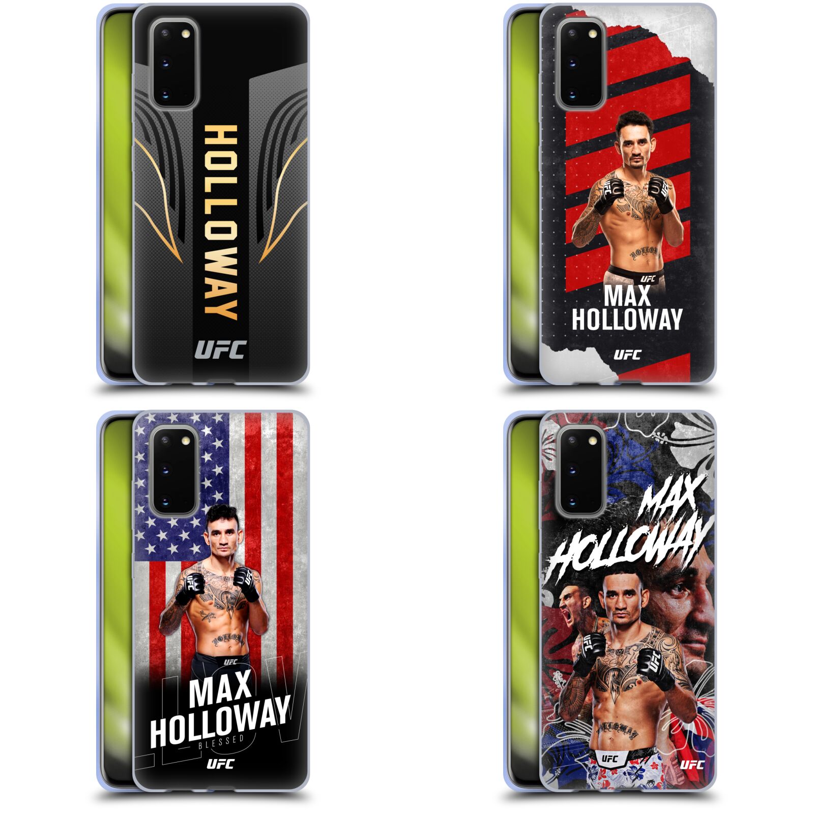 公式ライセンス UFC マックス・ホロウェイ ソフトジェルケース Samsung 電話 1 MMA 格闘技 ボクシング キックボクシング 空手 アメリカ スマホケース 全機種対応 グッズ ワイヤレス充電 対応