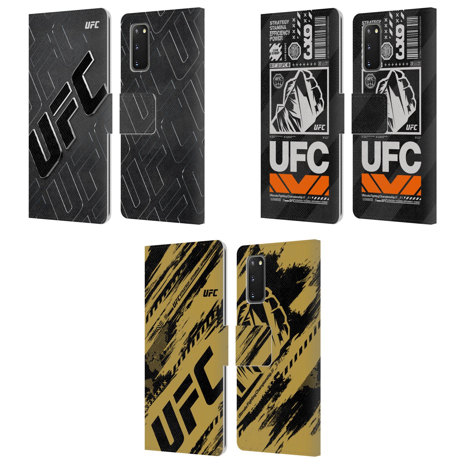 公式ライセンス UFC ロゴ・グラフィックス レザー手帳型ウォレットタイプケース Samsung 電話 1 MMA 格闘技 ボクシング キックボクシング 空手 アメリカ スマホケース 全機種対応 グッズ