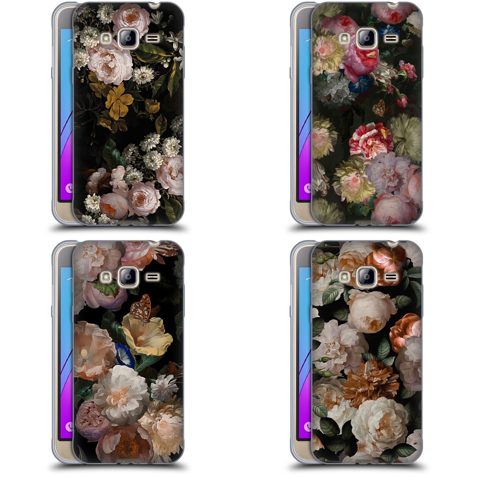 公式ライセンス UtArt アンティーク・フラワー ソフトジェルケース Samsung 電話 3 スマホケース 全機種対応 グッズ ワイヤレス充電 対応 Qiワイヤレス充電 Qi充電