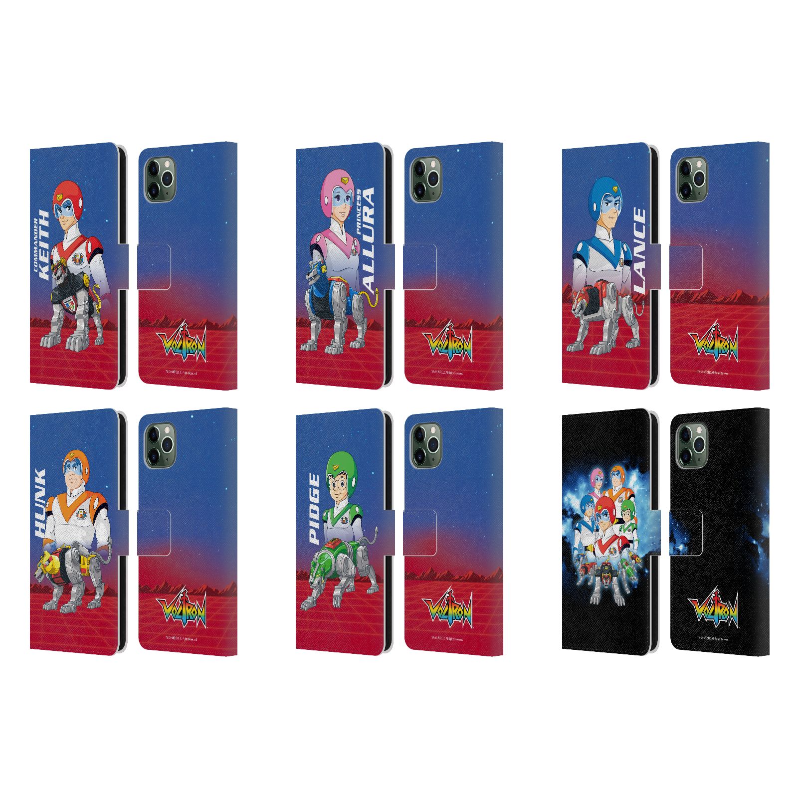 公式ライセンス Voltron キャラクターアート レザー手帳型ウォレットタイプケース Apple iPhone 電話 スマホケース 全機種対応 グッズ