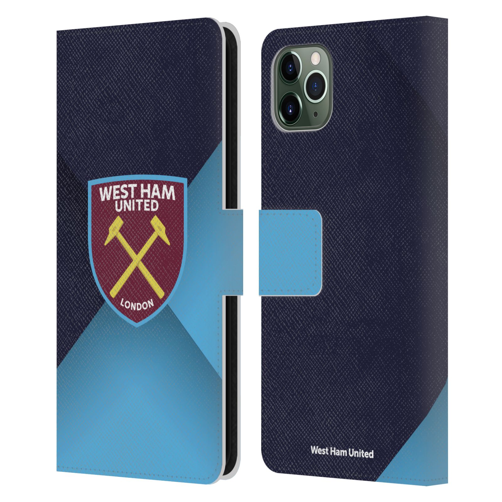 公式ライセンス West Ham United FC クレスト レザー手帳型ウォレットタイプケース Apple iPhone 電話 スマホケース