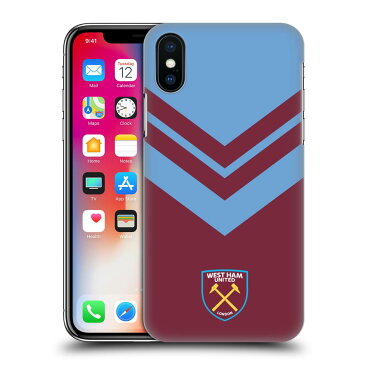 送料無料 オフィシャル WEST HAM UNITED FC クレスト グラフィック ハードバックケース APPLE IPHONE 電話