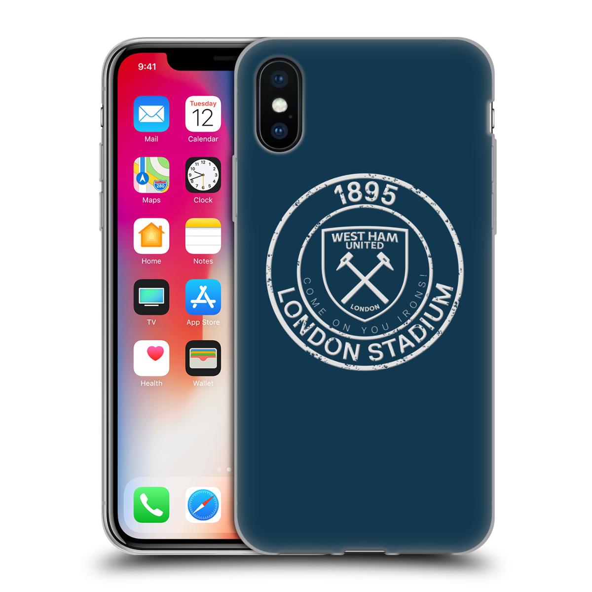 送料無料 オフィシャル WEST HAM UNITED FC クレスト グラフィック ソフトジェルケース APPLE IPHONE 電話