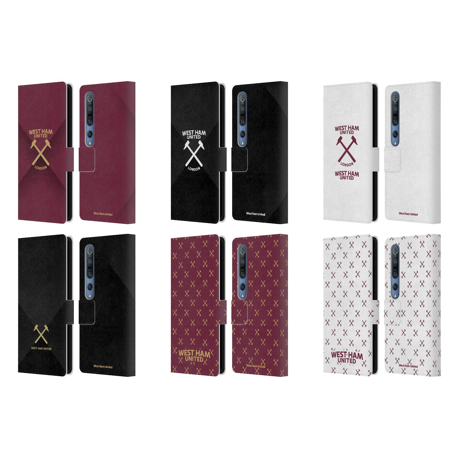 Rakuten - 公式ライセンス West Ham United FC HAMMER MARQUE キット レザー手帳型ウォレットタイプケース Xiaomi 電話 スマホケース 全機種対応 グッズ