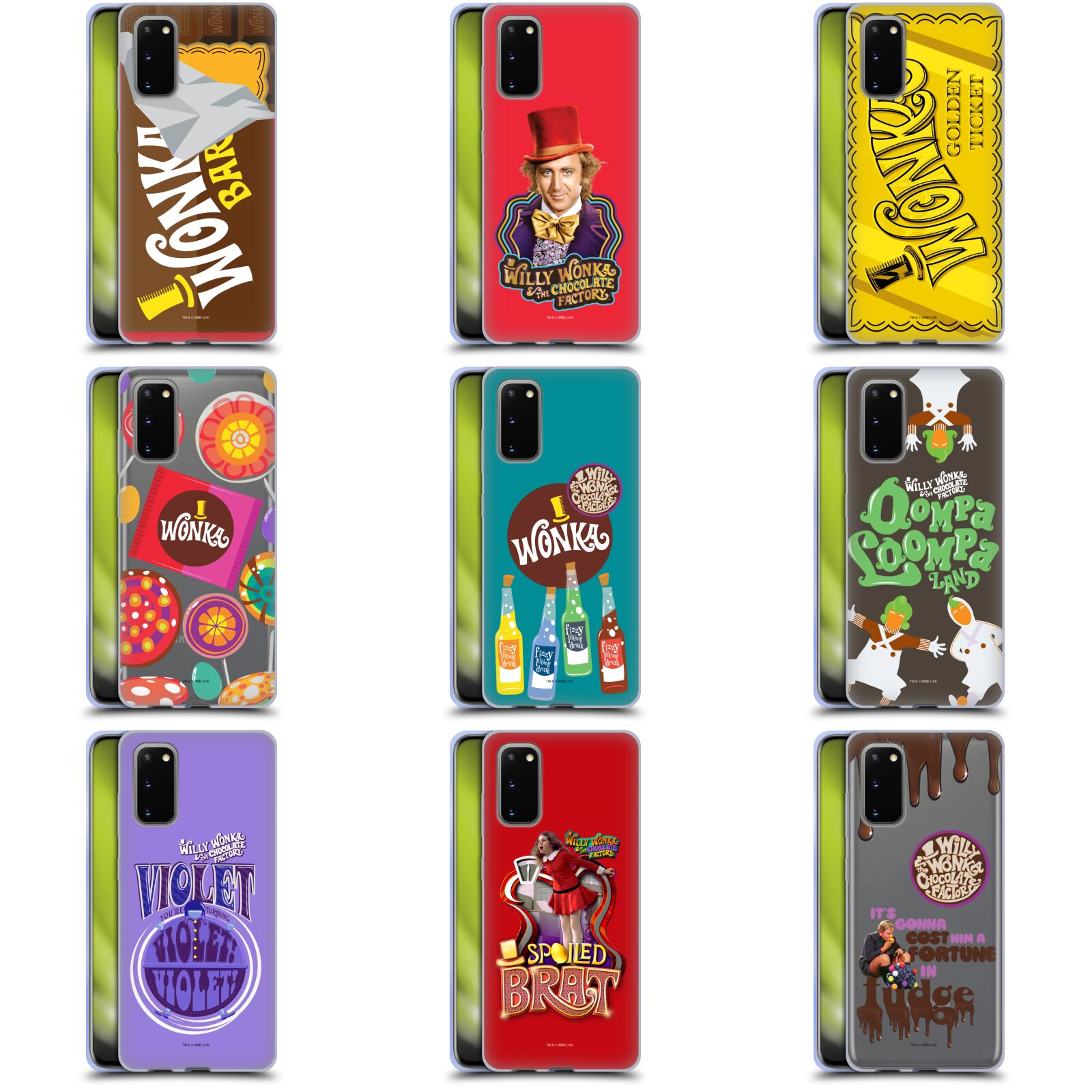 公式ライセンス Willy Wonka and the Chocolate Factory グラフィック ソフトジェルケース Samsung 電話 1 スマホケース 全機種対応 グッズ ワイヤレス充電 対応 Qiワイヤレス充電 Qi充電