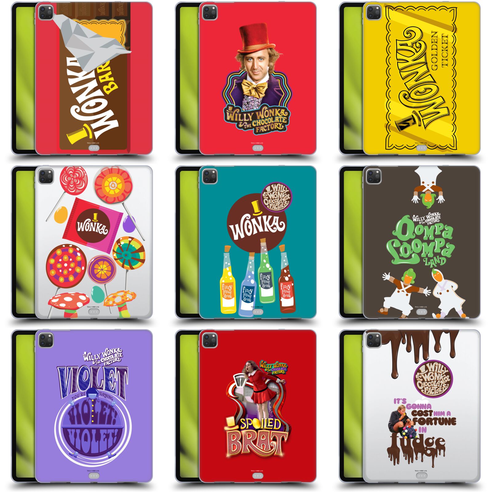 公式ライセンス Willy Wonka and the Chocolate Factory グラフィック ソフトジェルケース Apple Kindle スマホケース 全機種対応 グッズ ワイヤレス充電 対応 Qiワイヤレス充電 Qi充電