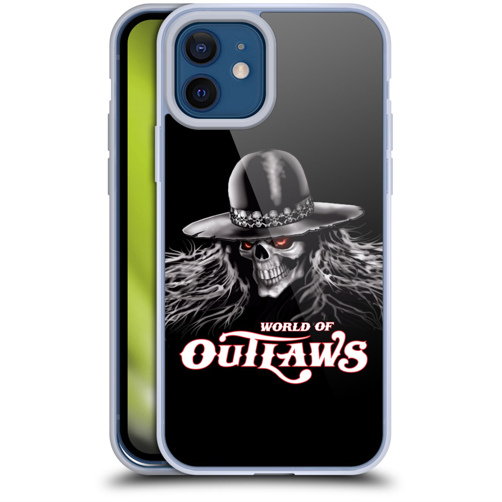 公式ライセンス World of Outlaws スカルロック・グラフィック ソフトジェルケース Apple iPhone 電話 スマホケース 全機種対応 グッズ ワイヤレス充電 対応 Qiワイヤレス充電 Qi充電