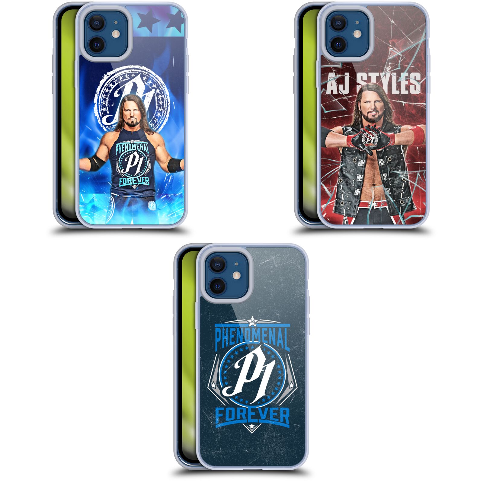 公式ライセンス WWE AJスタイルズ ソフトジェルケース Apple iPhone 電話 スマホケース 全機種対応 グッズ ワイヤレス充電 対応 Qiワイヤレス充電 Qi充電