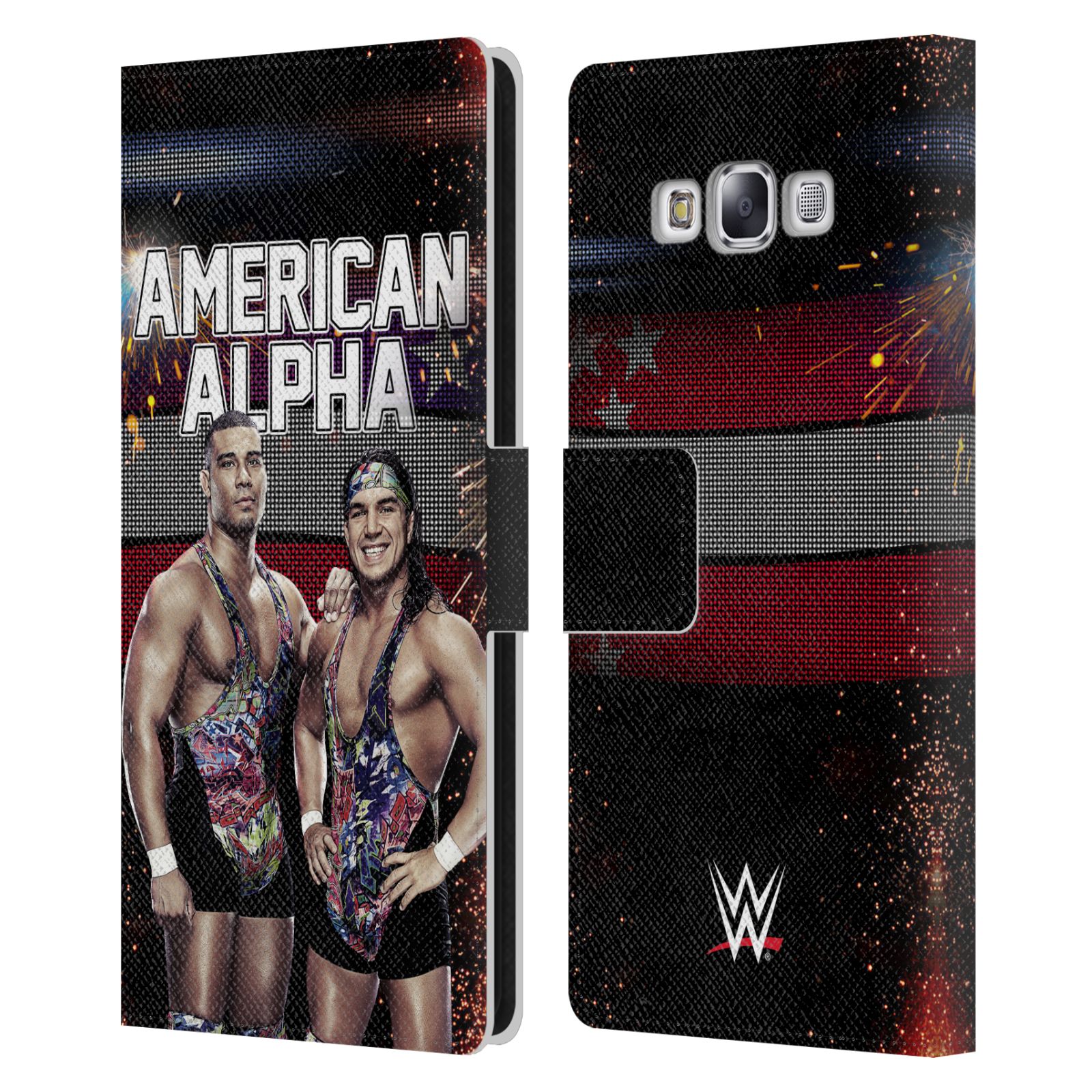 公式ライセンス WWE AMERICAN ALPHA レザー手帳型ウォレットタイプケース Samsung 電話 3 スマホケース 全機種対応 グッズ