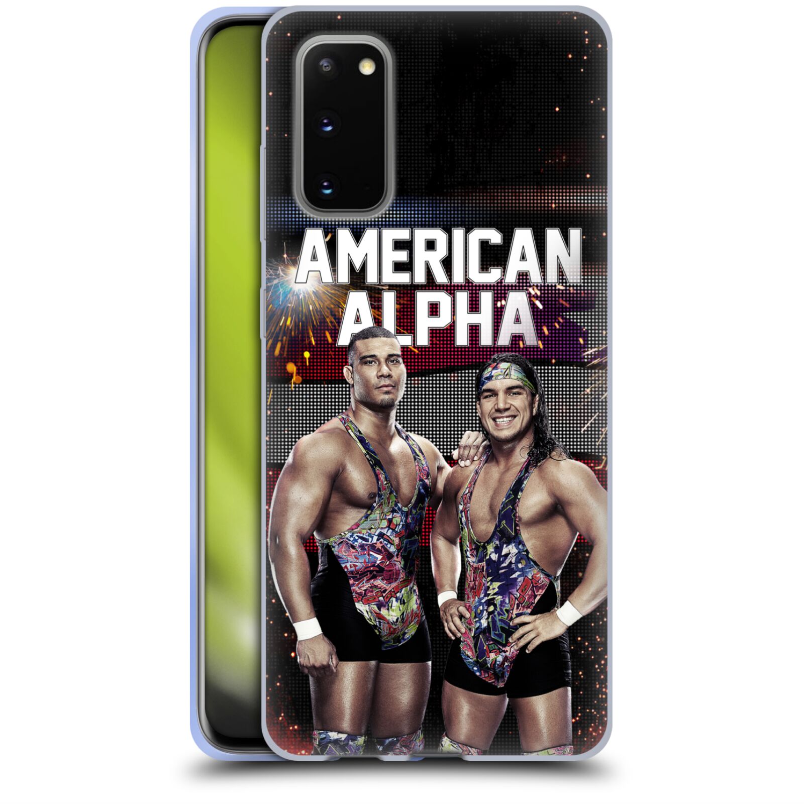 公式ライセンス WWE AMERICAN ALPHA ソフトジェルケース Samsung 電話 1 スマホケース 全機種対応 グッズ ワイヤレス充電 対応 Qiワイヤレス充電 Qi充電