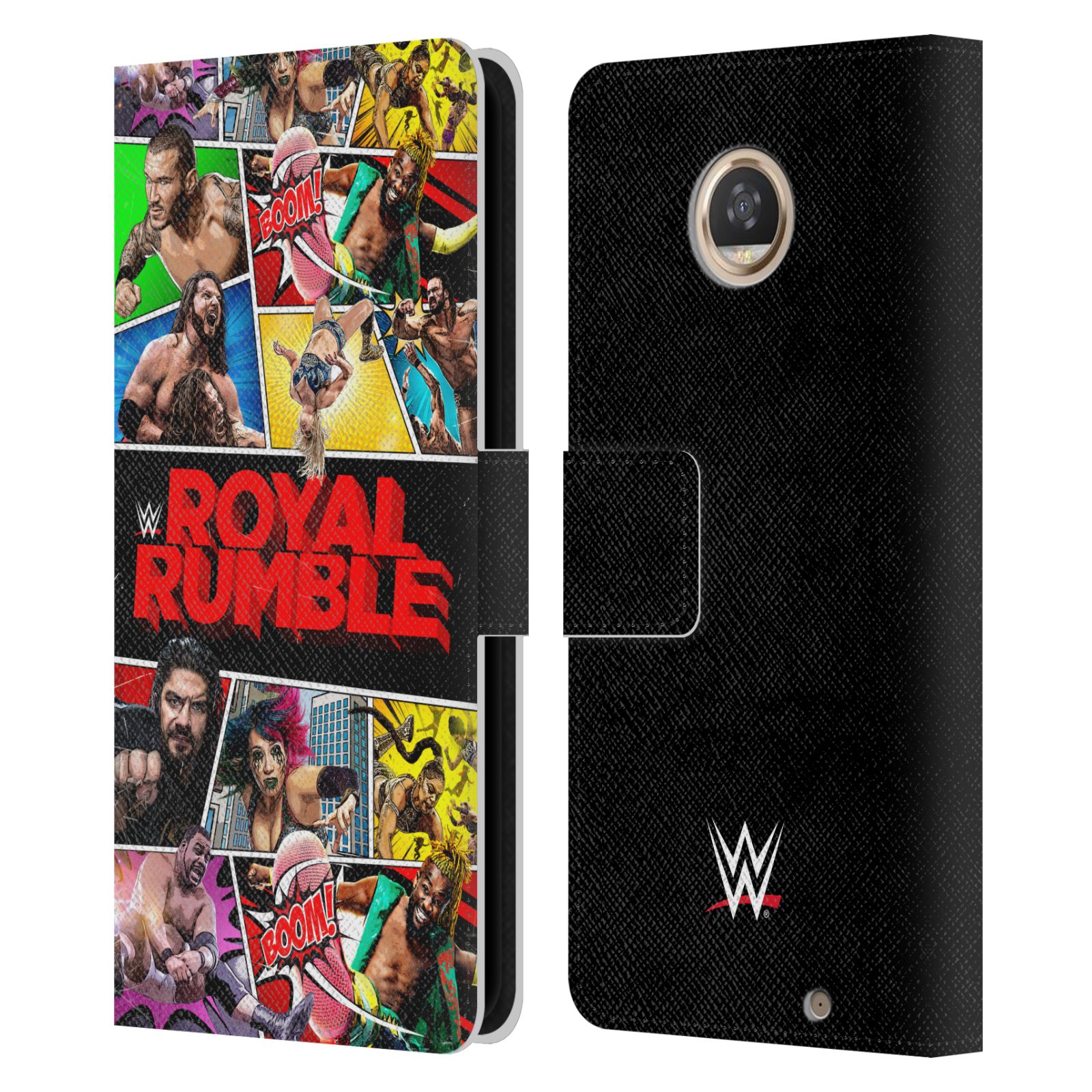 公式ライセンス WWE 2021 Royal Rumble レザー手帳型ウォレットタイプケース Motorola 電話 スマホケース 全機種対応 グッズ