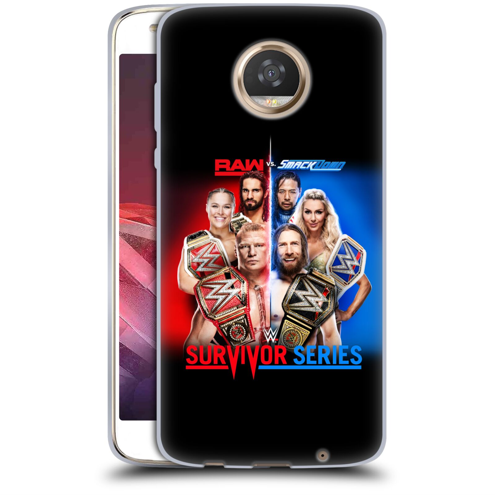 公式ライセンス WWE 2018 サバイバー・シリーズ ソフトジェルケース Motorola 電話 スマホケース 全機種対応 グッズ ワイヤレス充電 対応 Qiワイヤレス充電 Qi充電