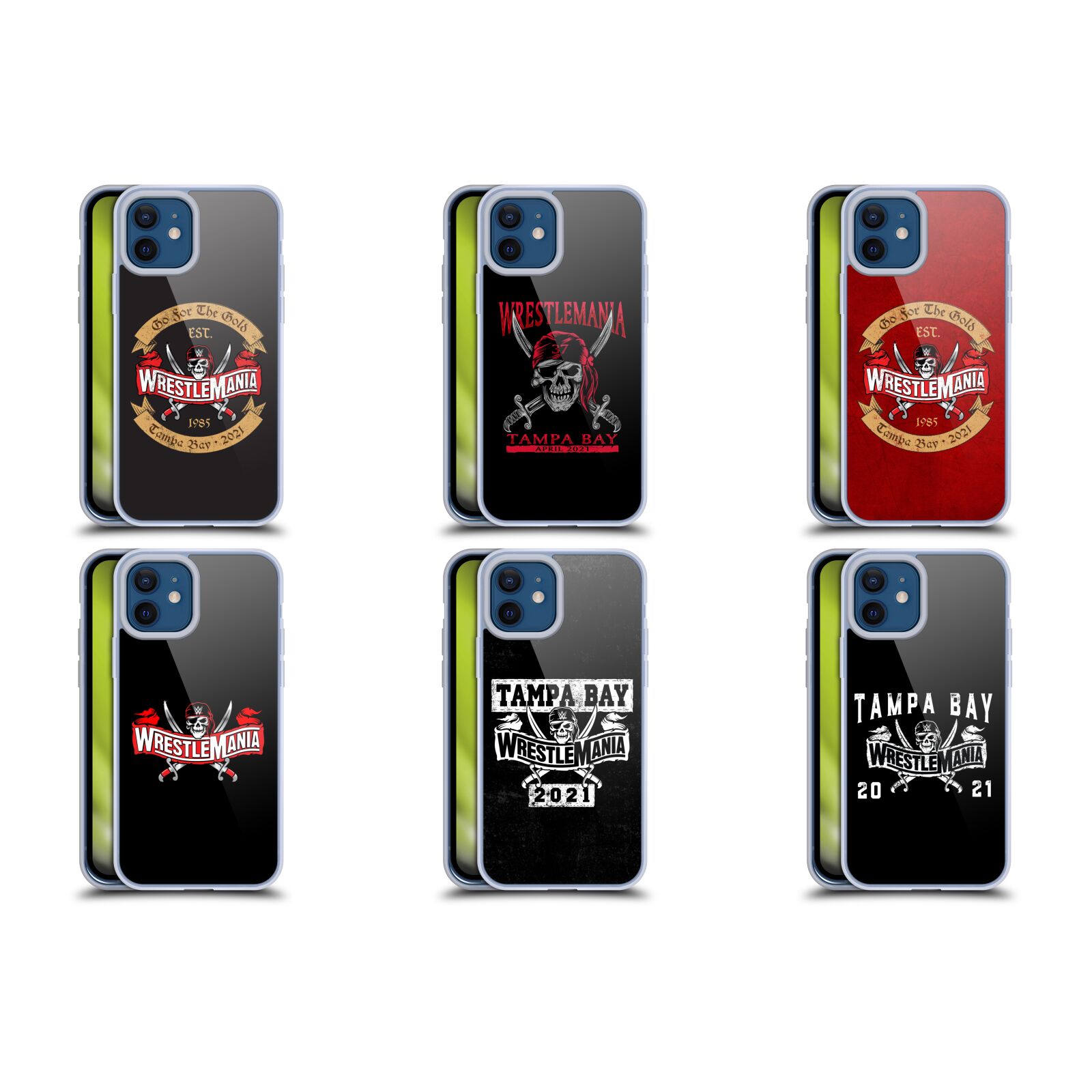 公式ライセンス WWE Wrestlemania 37 Logos ソフトジェルケース Apple iPhone 電話 スマホケース 全機種対応 グッズ ワイヤレス充電 対応 Qiワイヤレス充電 Qi充電