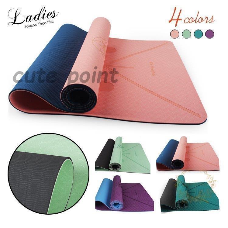ヨガマット ストレッチマット ガタオル ヨガラグ トレーニングマット エクササイズマット 滑らない 滑..