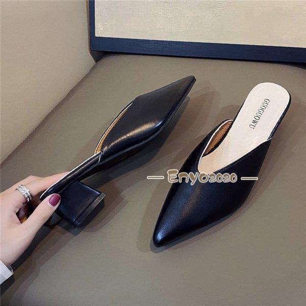 サンダル ローヒール ミュール 太いヒール リボン レディース パンプス シューズ ピカピカ 美脚 歩きやすい　疲れにくい 走れる　パーティ