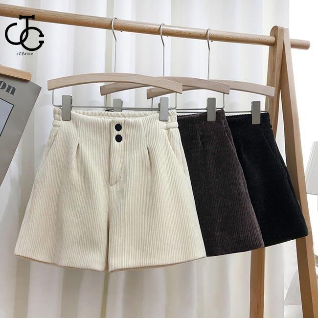 厚手ショートパンツ レディース ショートパンツ 短パン 冬 半ズボン 着痩せ ハーフパンツ 厚手 美脚 ウエストゴム パンツ ショート丈 黒 通勤